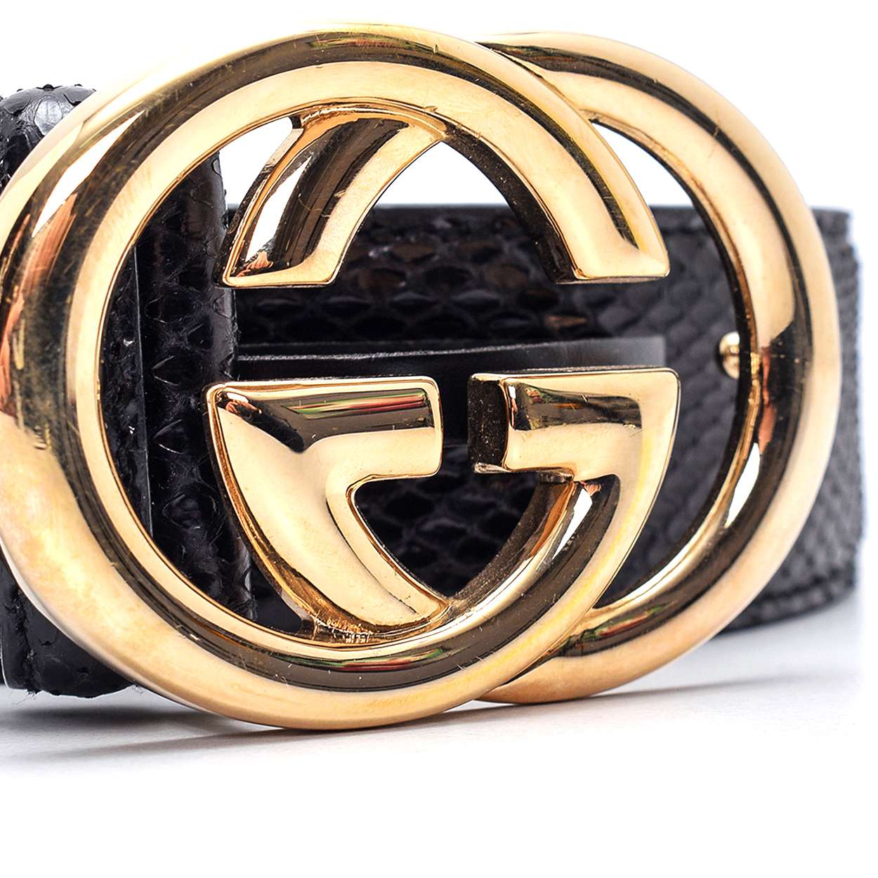 Gucci - Black Python Leather Belt